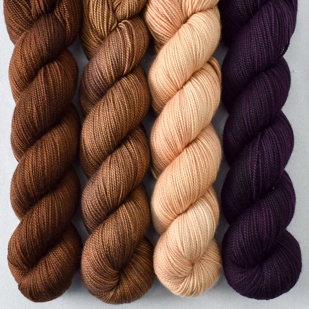 Bittersweet Chocolate, Coconut Horses, Interstellar, Sand Castles - Yummy 2-Ply Quartet - Babette