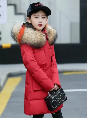 Children's Down Coat Down Jacket With Pocket