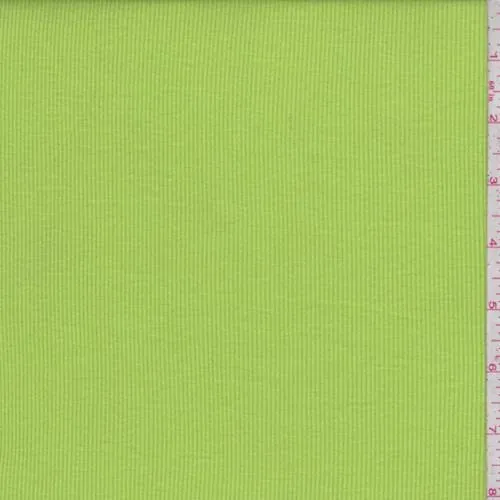 Cricket Green Mini Rib Knit Fabric