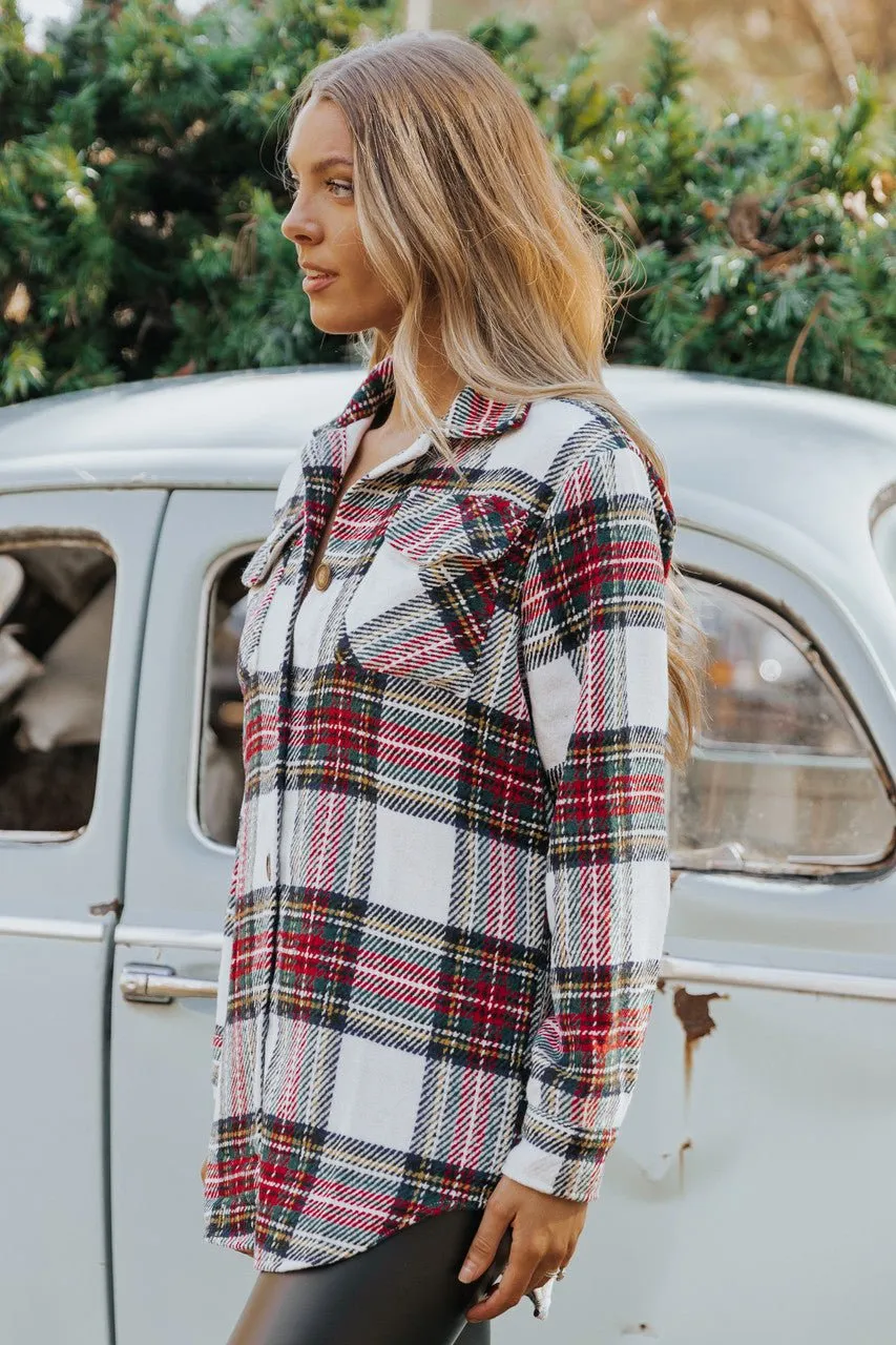 Deck The Halls Plaid Shacket