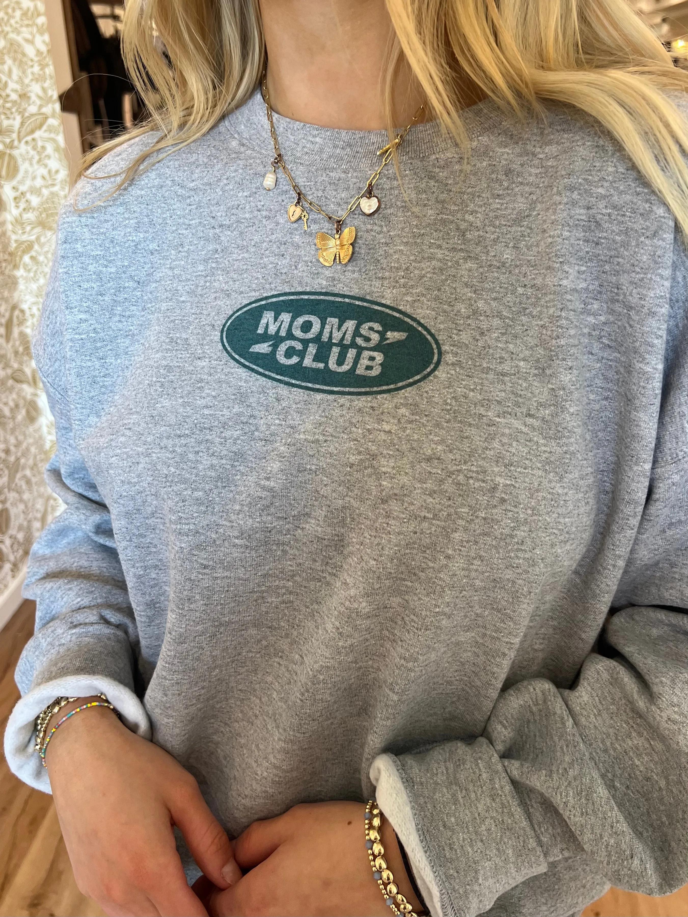 Mom's Club Crew Neck Sweatshirt