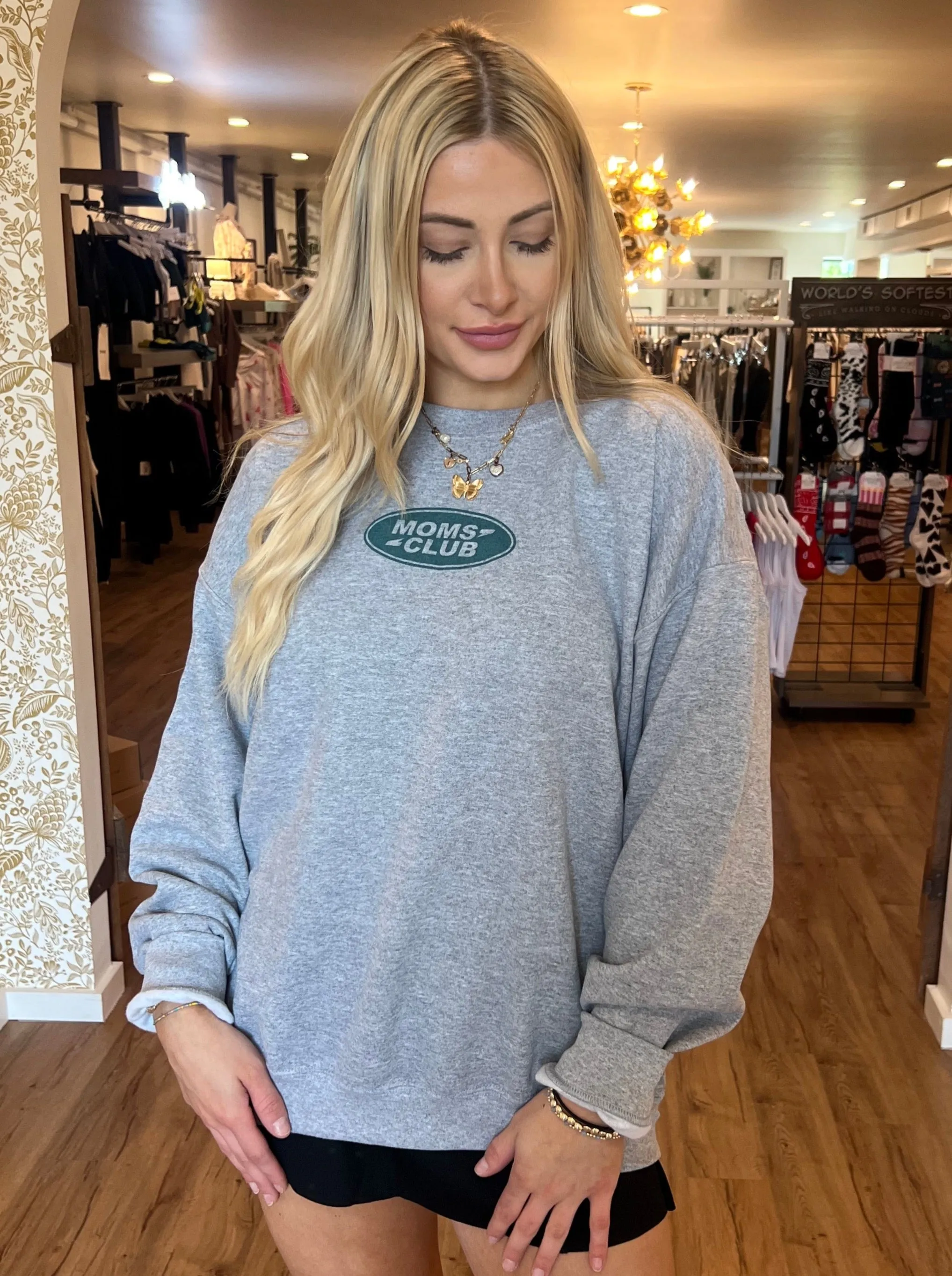 Mom's Club Crew Neck Sweatshirt