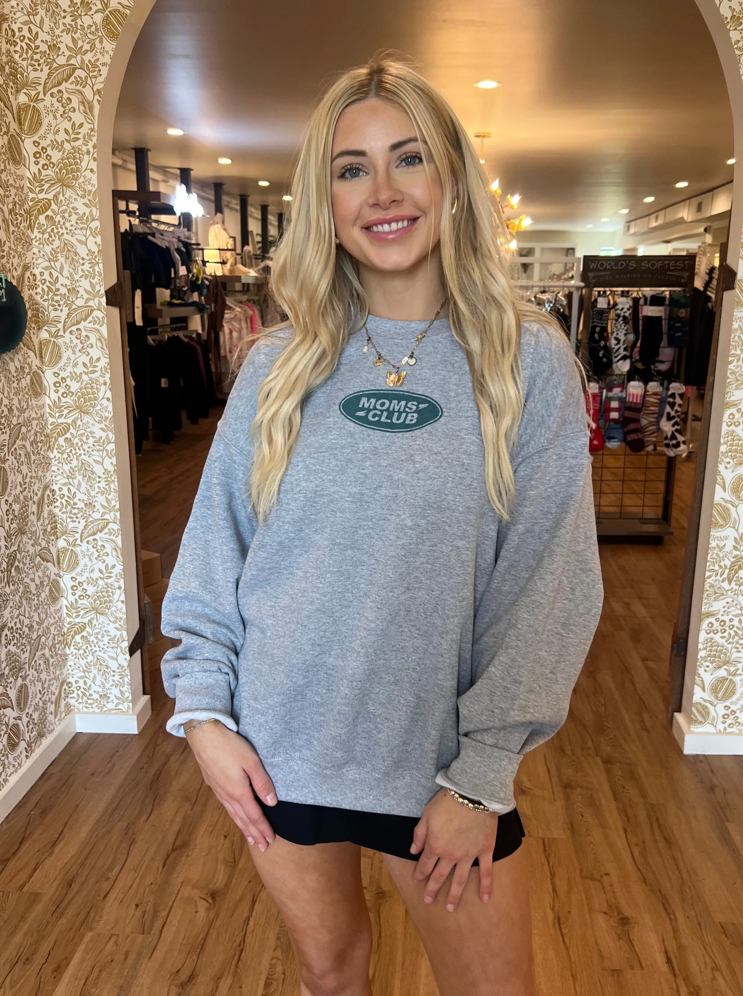 Mom's Club Crew Neck Sweatshirt