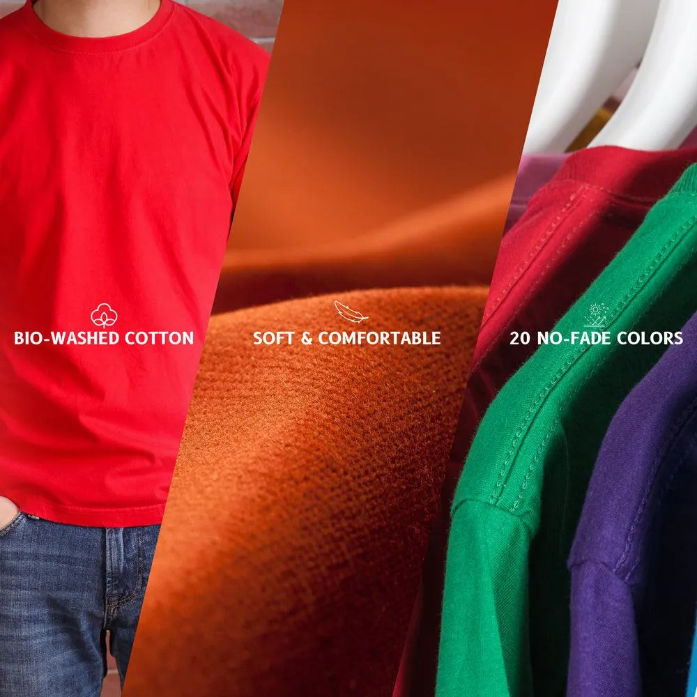 Pick Any 3 - Plus Size Solid Cotton T-Shirts - Perfect Fit, Value Pack