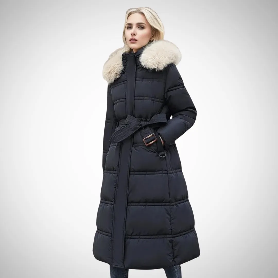 Priscilla Long Fur-Trimmed Puffer Coat