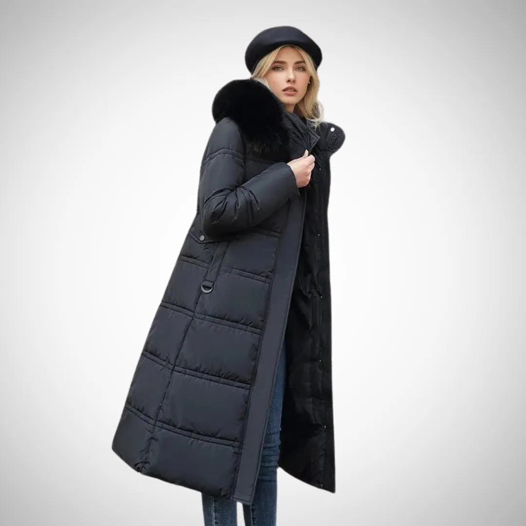 Priscilla Long Fur-Trimmed Puffer Coat
