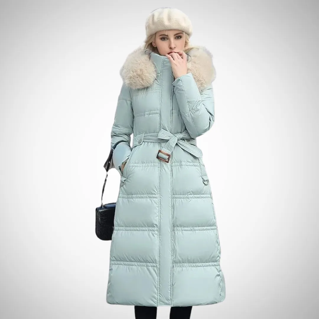 Priscilla Long Fur-Trimmed Puffer Coat