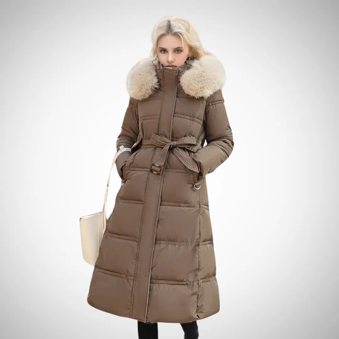 Priscilla Long Fur-Trimmed Puffer Coat