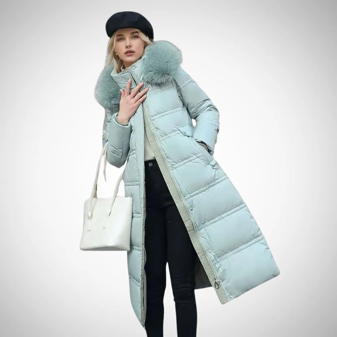 Priscilla Long Fur-Trimmed Puffer Coat