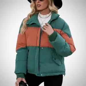 Queenie Two-Tone Puffer Jacket